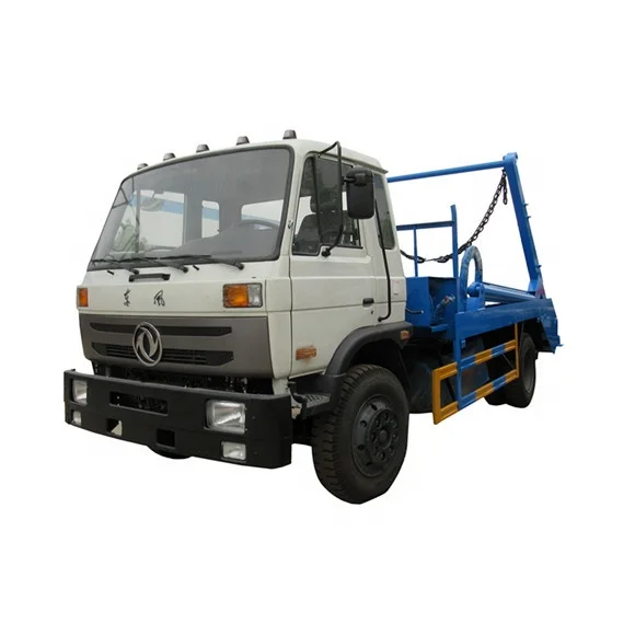 Dongfeng 6 wheelers Swing arm garbage truck skip loader garbage truck with garbage bins