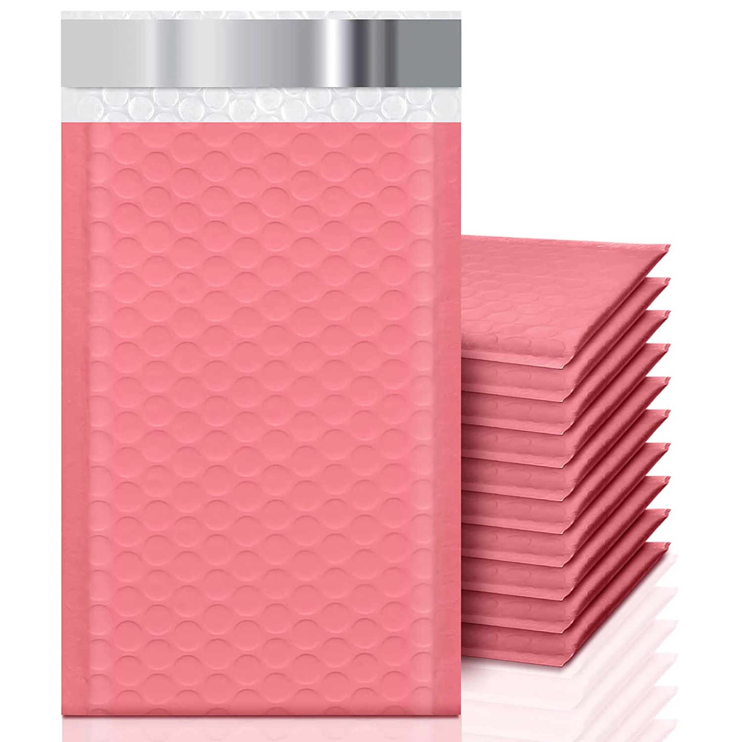 [USA Warehouse] Small Durable Padded Envelopes Coral Red, Shipping Bubble Mailing/ Packaging/ Delivery Bags, Bubble Mailers