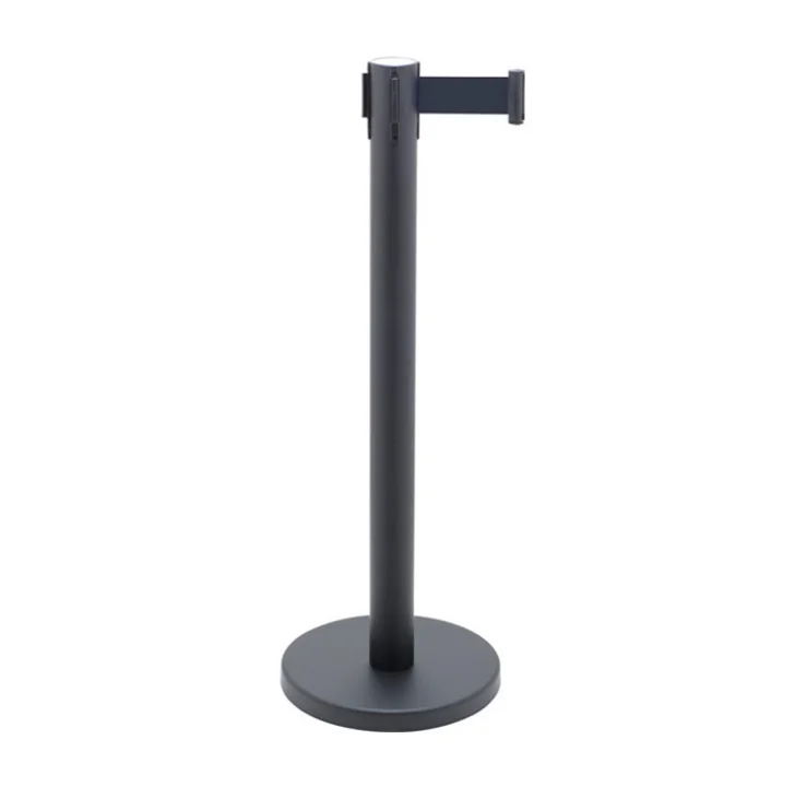 Crowd control retractable belt stanchion queue barrier use for airport bank concert
