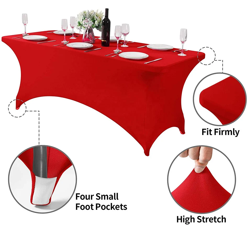 all size trade show printed logo polyester table cover table cloths custom desk covers desk cloth for Exhibition