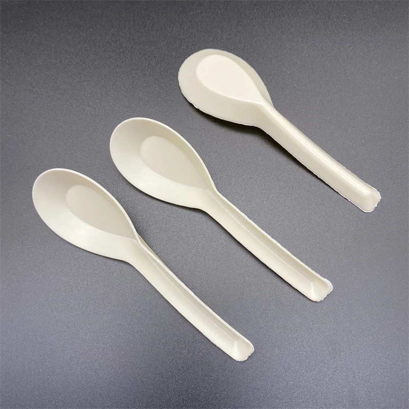 Disposable Eco Friendly Cornstarch Chinese Hot Soup Fork Spoon