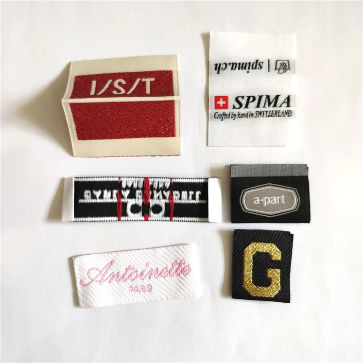 Woven clothing label custom design woven edge label custom woven clothing labels