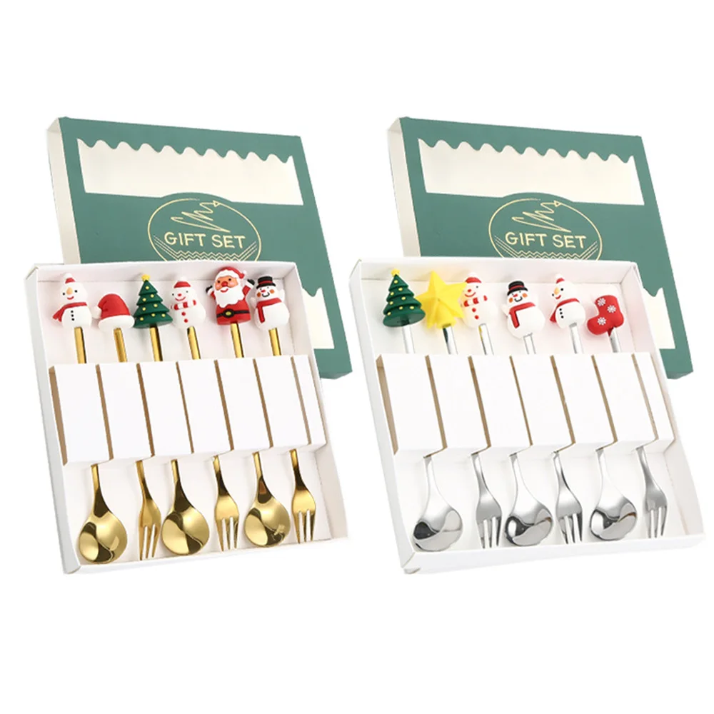 Creative Knife Fork Spoon Set Christmas Series Cutlery Set cutlery knife spoon and fork flatware set