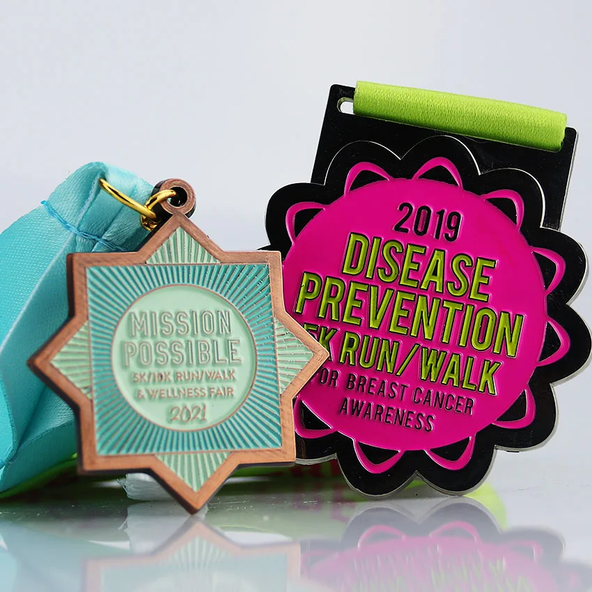 
custom ribbon cooper bronze sport award metal medals for swim 