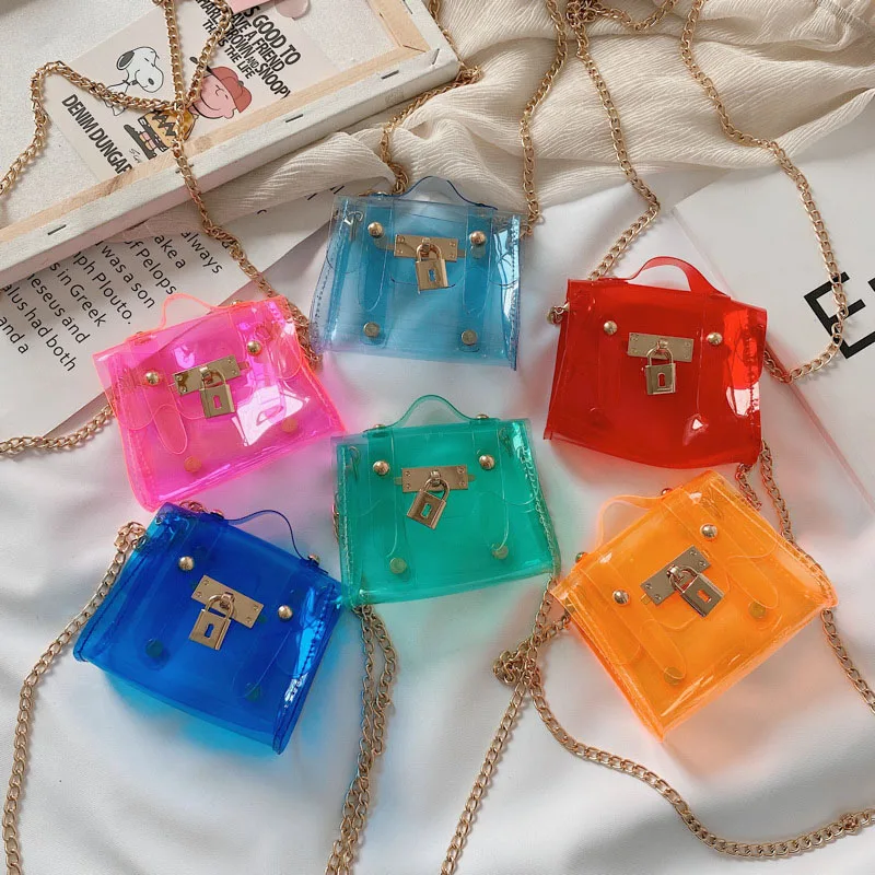 2020 Mini purses and tote handbags PVC transparent clutch jelly shoulder crossbody women bag