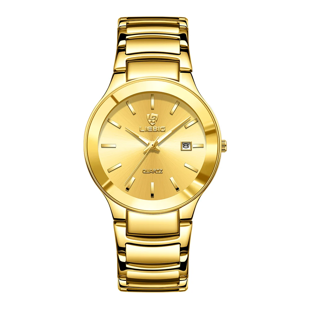 Skmei L1034MTGD Luxury Couple montres de luxe For Men Gold stainless steel boywatch Water Resistant orologio uomo watches men