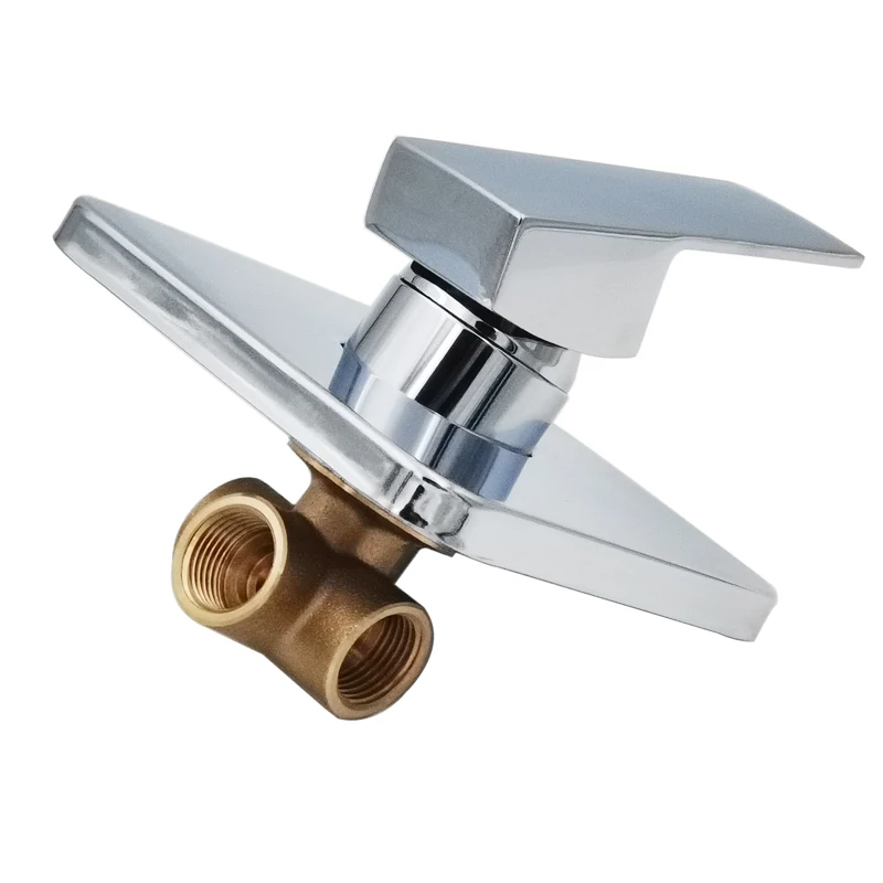 Square Manual Brass Stop Concealed Valve Shower Rain Faucets Mixers For Showers 1307