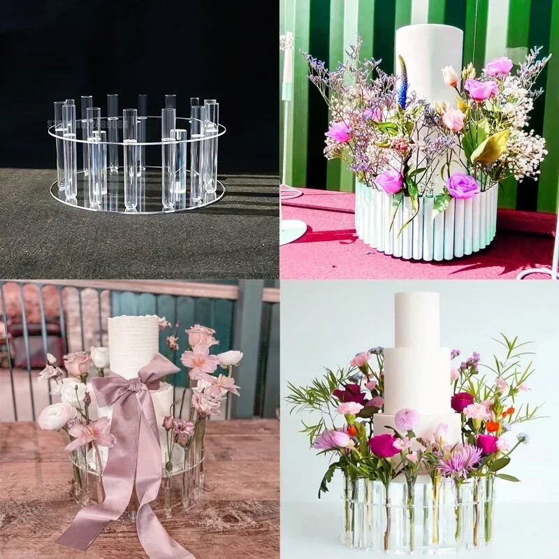 Acrylic Cake Display Board Round Stand 30cm Wedding Centerpiece Table Decoration Party DIY Flower Crown Dessert Trays Tools