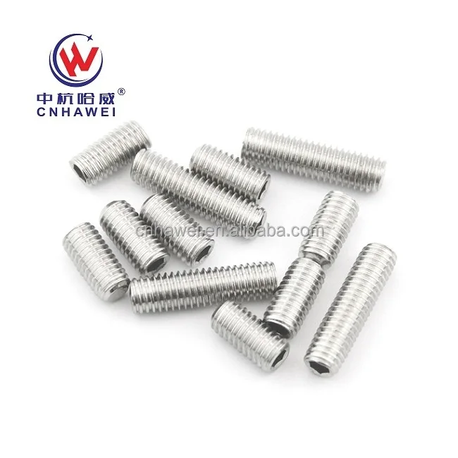 9O4L Titanium Brass Concave Point Grub Screws Blue Lock Blind Set Screws Hexagon Socket Set Screw DIN913 M3-M8 M10 Included