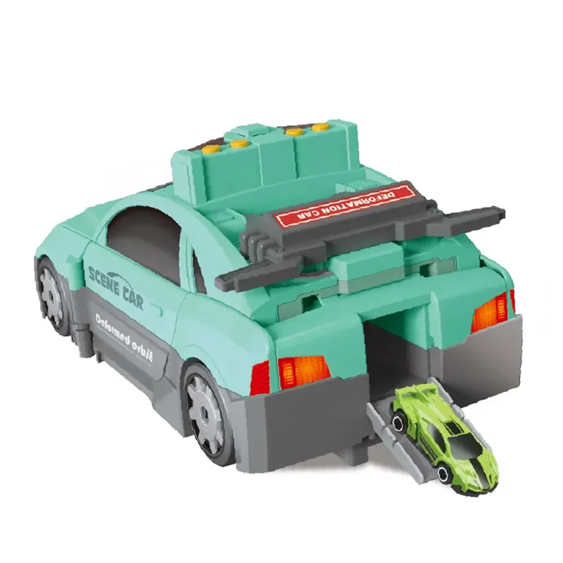 Kids electric city track parking lot plastic toy car garage play set with light and sound