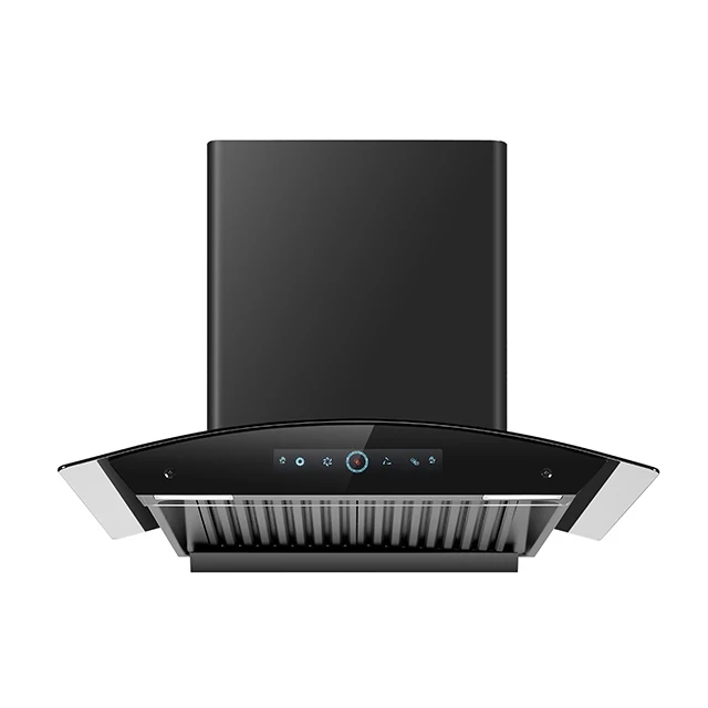 DH403-C tempered glass campanas extractoras de cocina  Automatic cleaning kitchen aire range hood