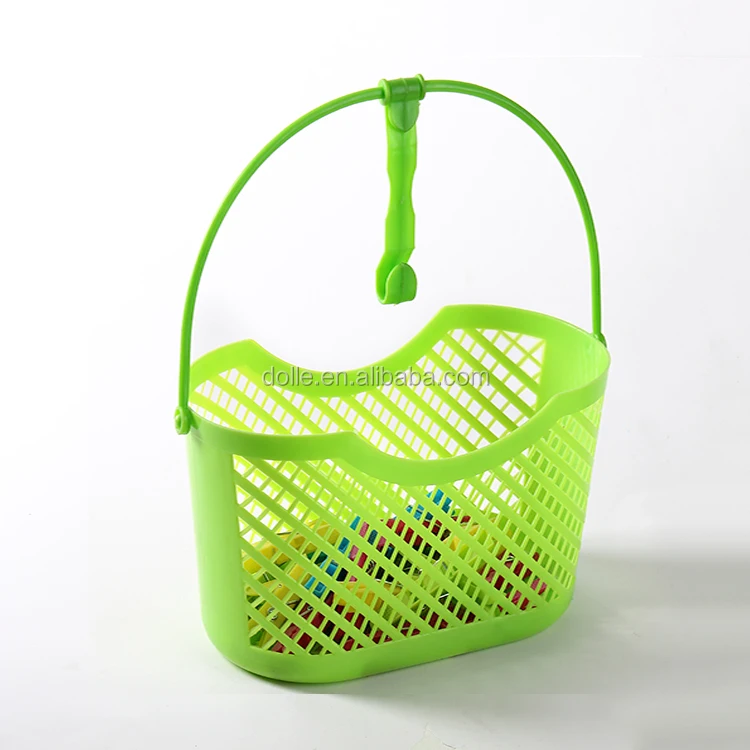 Amzaon hot selling plastic colored plastic laundry basket home plastic hanging storage basket