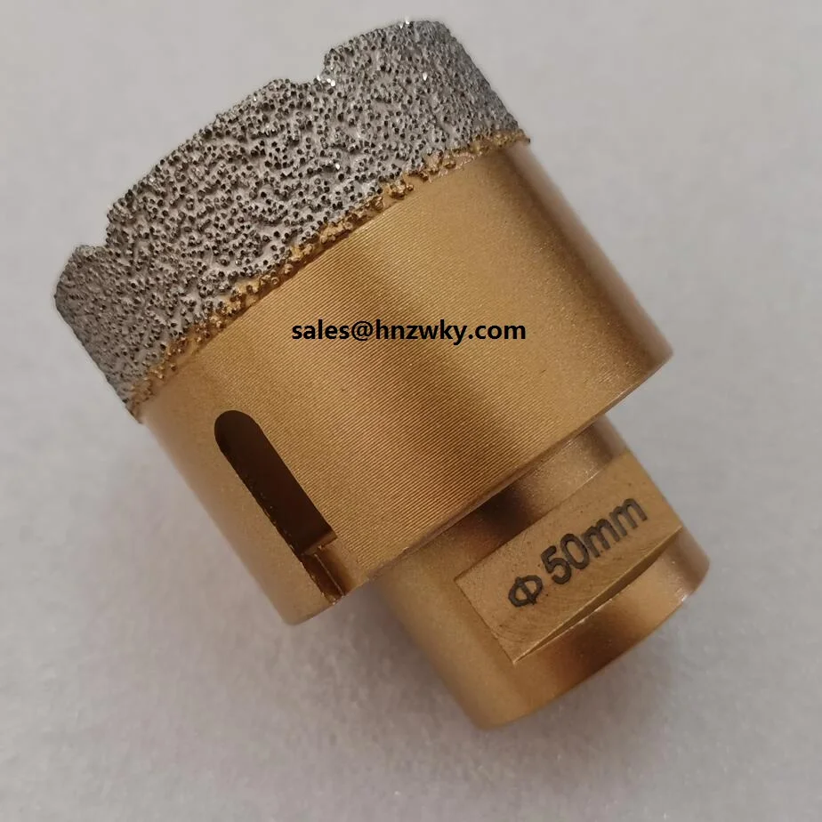 M14 Thread Vacuum Brazed Diamond Core Drill Bit Hole Saw Cutter for Tile Marble Ceramic