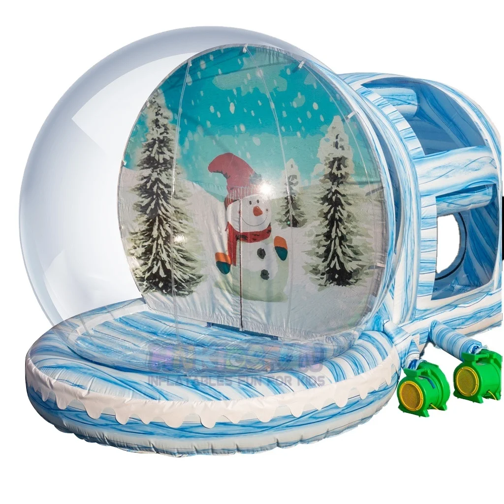 Event Decoration Inflatable Snow Globes Outdoor Party CE Blower + Repair Kit+storage Bag Rv Camper Snow Globe Photo Booth 8ft