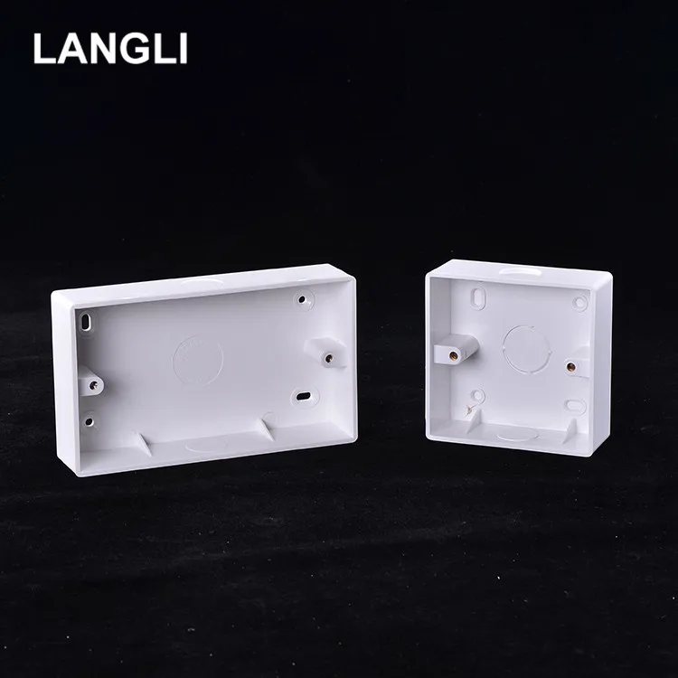 LANGLI 86 Type Square 3x3 Thick Pvc Electrical Plastic Wall Socket Back Outdoor Junction Switch Box