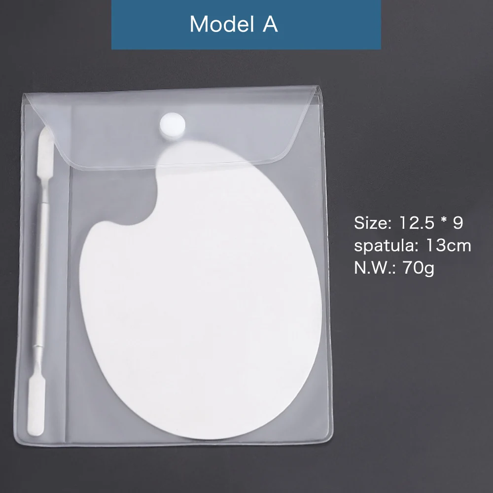 Новинка 2020, косметика разных форм, палитра из нержавеющей стали для смешивания макияжа с лопаткой и отверстиями, частная этикетка