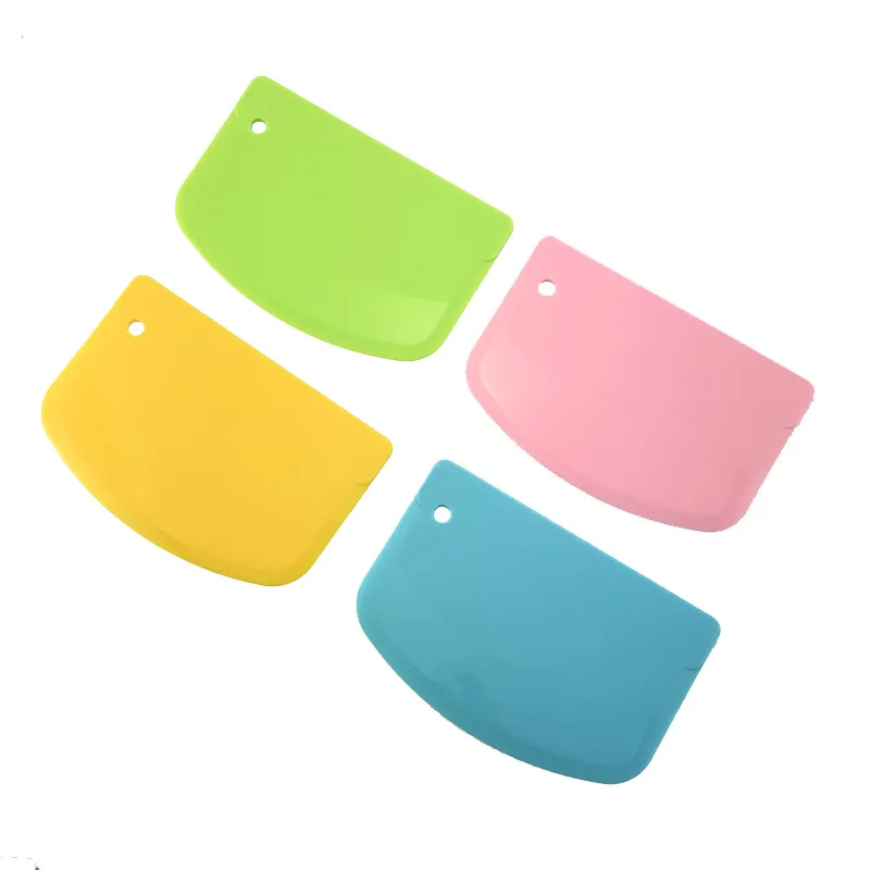 Bench PP Scraper Dough Scraper for Baking Plastic Dough Cutter with 5 colors(Green, White, Orange, Blue, Pink )