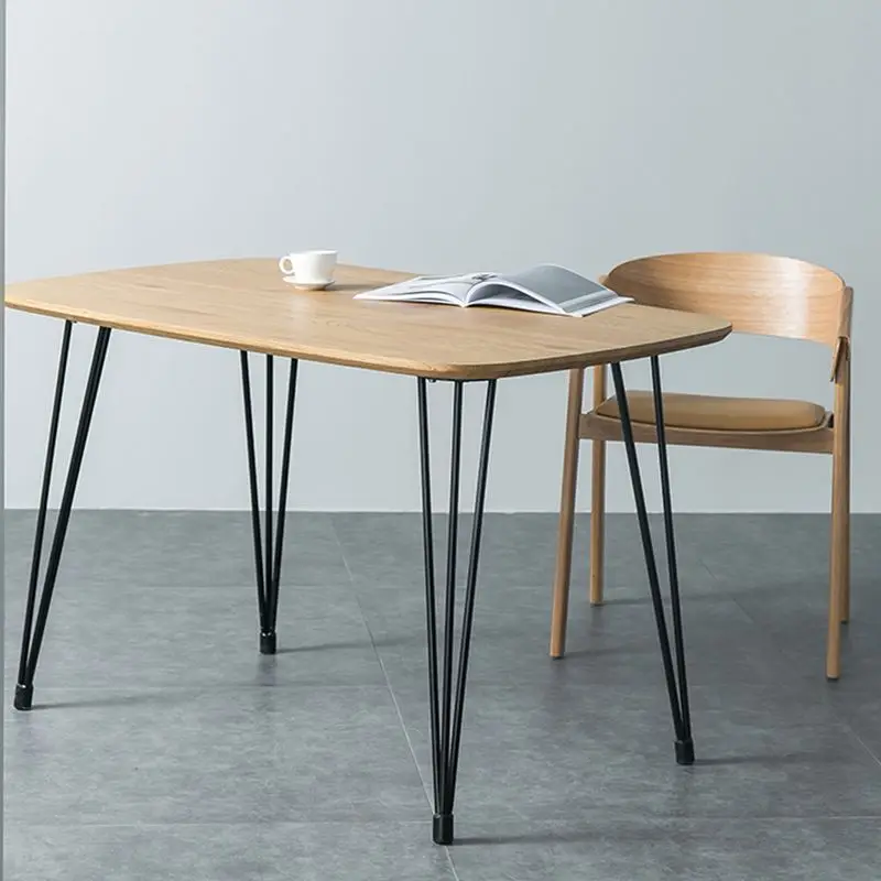 New Fashion Dining Furniture Table Set Modern Nordic MDF Desktop Tables and Chairs for