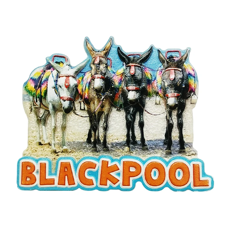 Personalized Customized Logo 3D Design Blank Sublimation Souvenir Resin Fridge Magnet