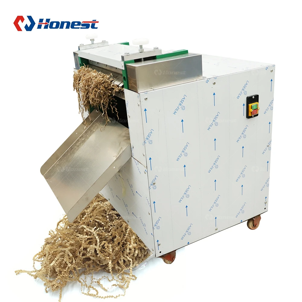 Crinkle Straight Paper Strips Cutting Shredder Machine