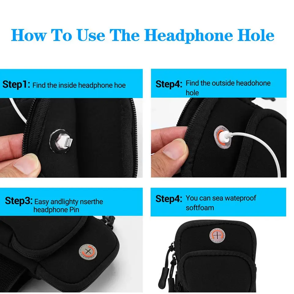Phone Holder for Running Armband Mobile Pocket Bag Arm Band Sleeve BagFit Sport Gym Hiking