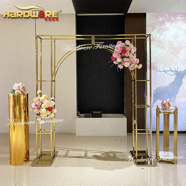 Необычный золотой обруч для свадьбы, дня рождения, Декор, металлический шар, арка, стойка для фона