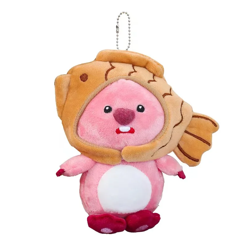 Beaver plush doll pendant keychain