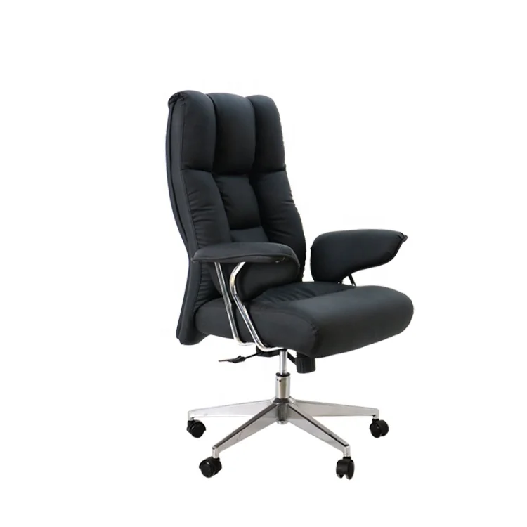 Manufacturer Black Swivel PU Leather Office Chairs