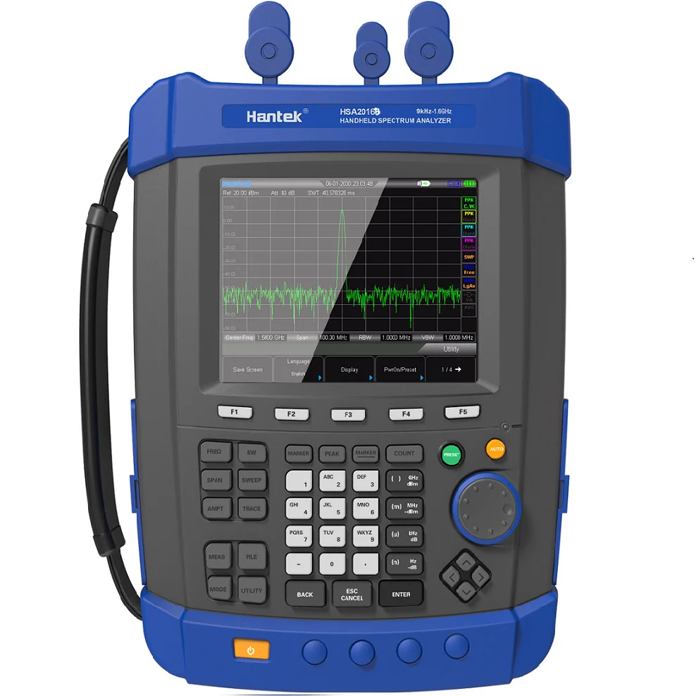 HSA2016B Hantek Digital Spectrum Analyzer AC Coupled Spectrum Analyser 9KHZ-1.6GHz with TG Signal Source