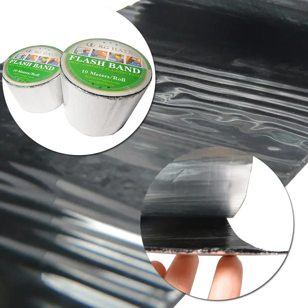 RG JIAYE aluminum foil self-adhesive bitumen flashing tape flash band for waterproof