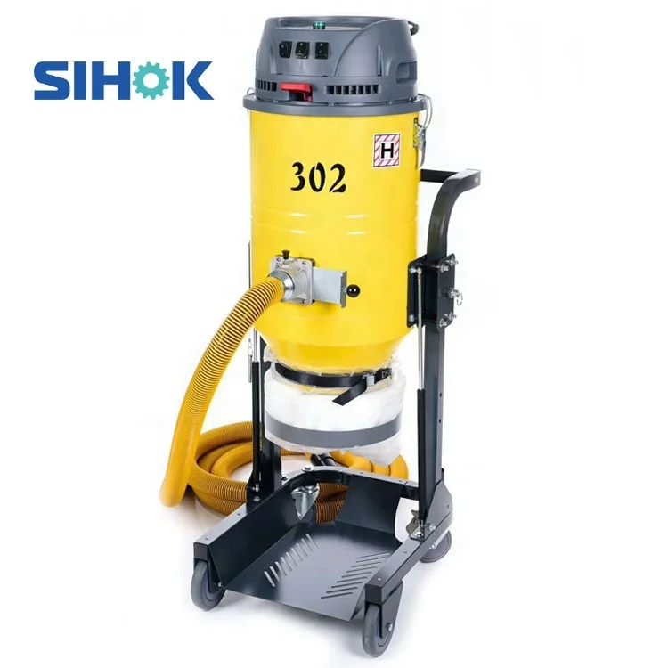 Construction Upright Heavy Duty Concrete Dust Extractor Dust Collector 3 Motors Industrial Vacuum Cleaner