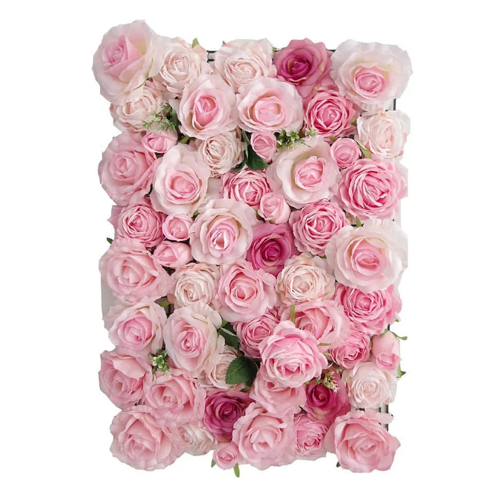 Новинка, оптовая продажа, свадебный фон 40*60 см, розовые розы, панели с эффектом омбре, Цветочная стена для украшения мероприятий