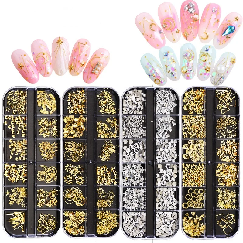 High Quality Nail Jewelry Crystal 3D DIY Diamond Nail Art 39 Designs Mixed Rhinestones Nail Decoration