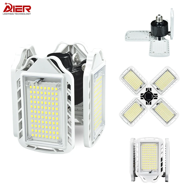 
Manufacturer Super Bright E26 E27 4 Leaf Fan Blade 60W 6000LM Led Lamp Deformable Light Led Bulb 