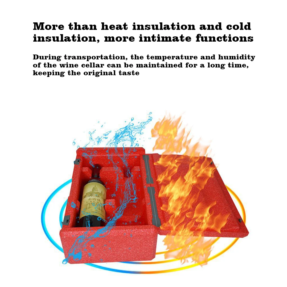 Bio Degradable Black EPP Flip Container Expanded Polypropylene Foam Insulation Wine Box For Transportation
