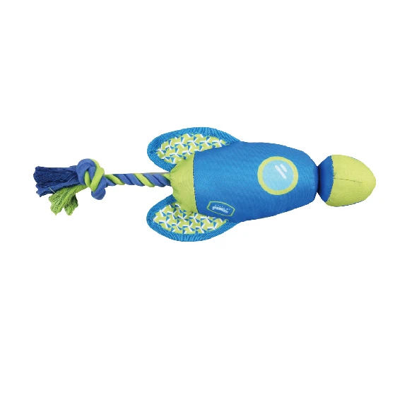 Pawise Fetch It Flying Rocket Tugger Puppy Teething Chewing Interactive Exercising Pet Dog Toys Supplies