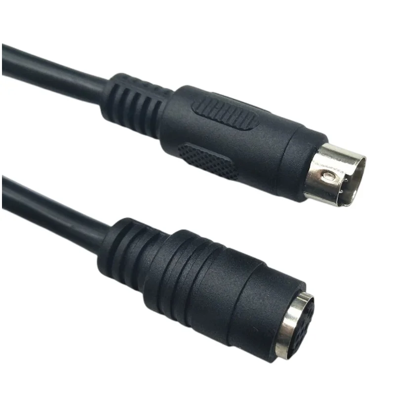 OEM custom black mini din 8pin 9pin 10pin male to female audio and video extension cable