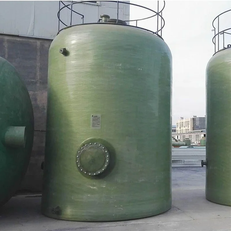 China Factory FRP Vertical Storage Tank 10m3 Fiberglass Container Tank