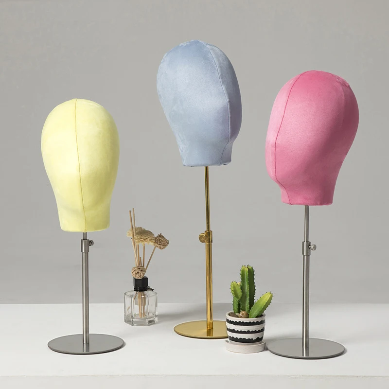 Wholesale Female Fabric Cover Mannequin Head Display for Hair Wig Hat Glasses Earring Head Stand