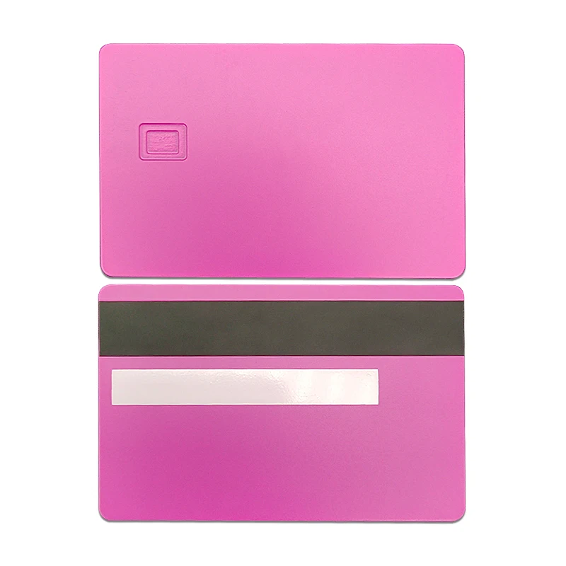Custom Multi-Color Matte Blank Metal Bank Credit Card With Magnetic Stripe And Chip Slot