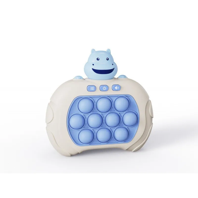 Unisex Pop Push Electronic Game Silicone Sensory Fidget Popper with Music Lights Boxed Sensory Squeeze Toy for Stress Relief