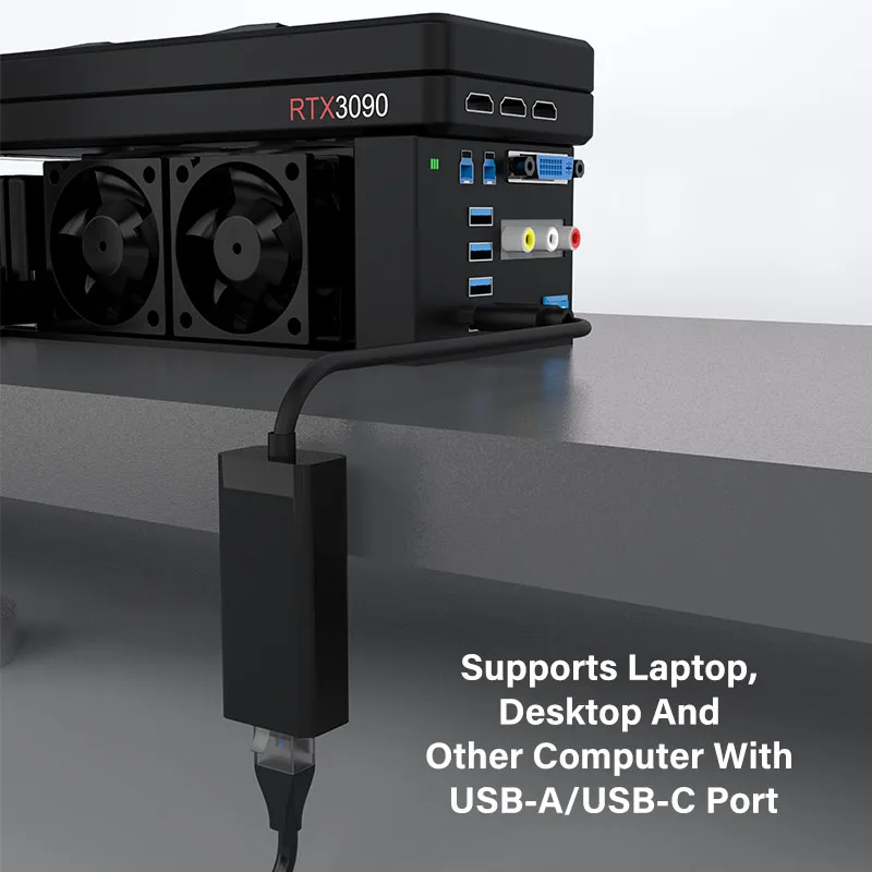 Hot Sale RJ45 to USB A Type C Gigabit Ethernet Lan Network Adapter Wired Network USB 3.0 HUB For Windows 10 Mac PC Laptop