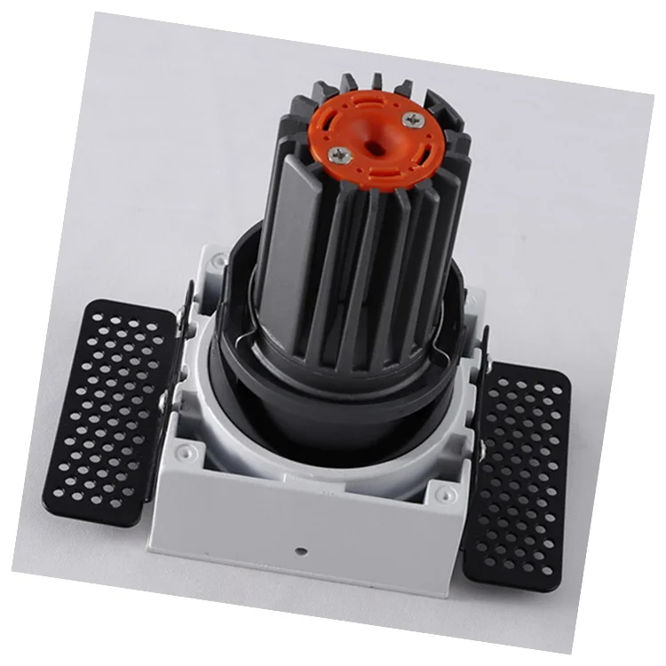 Home Office Mr16 Lamp Holder Gu10 Spotlight Aluminum Face Ring Led Module Square Bracket Perforated Ceiling Downlight