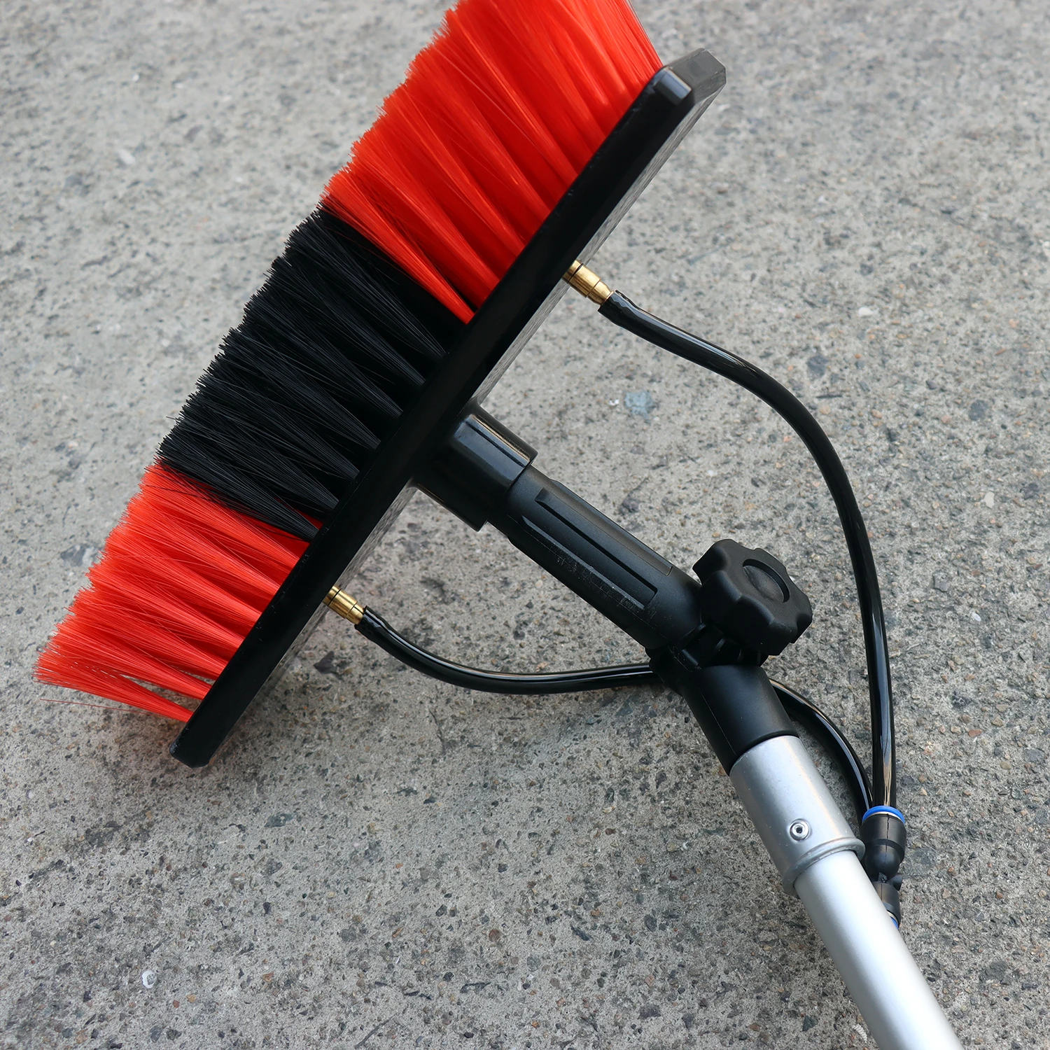 Portable Water Supply Rod 1.2-4.3M Aluminum Alloy Telescopic Rod Solar Cleaning Brush Window