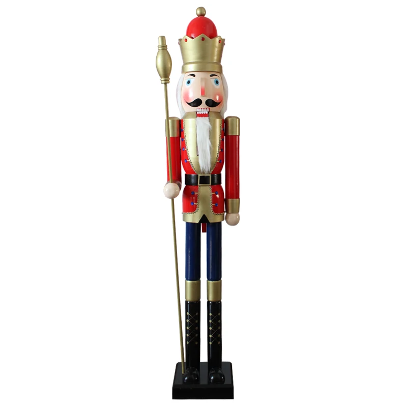 1.8m red body white leg soldier nutcracker large christmas gift home decoration