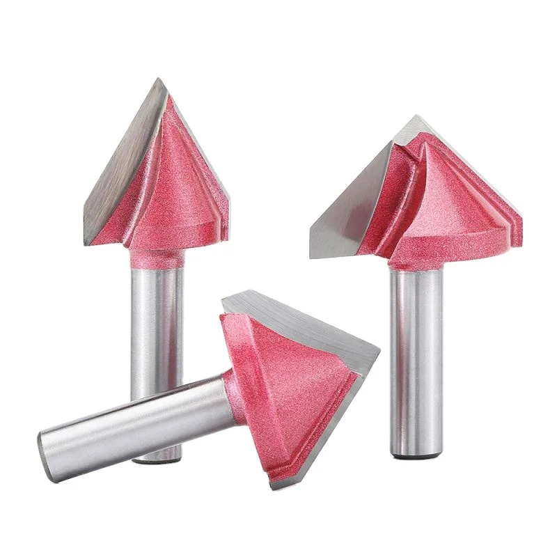 Wholesale 6mm Shank 3D V Shape Grooving CNC Milling Tungsten Carbide Tipped Carving Router Bit