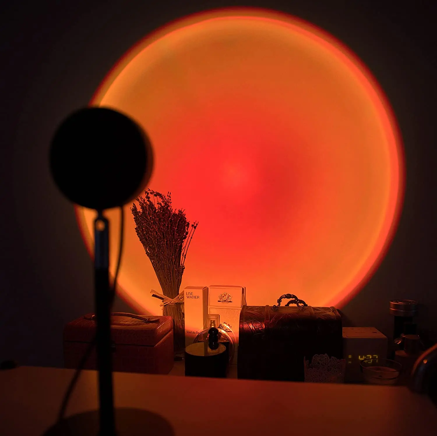 Hot sale bluetooth smart floor lamp projection light rainbow sunset projector led sunset lamp