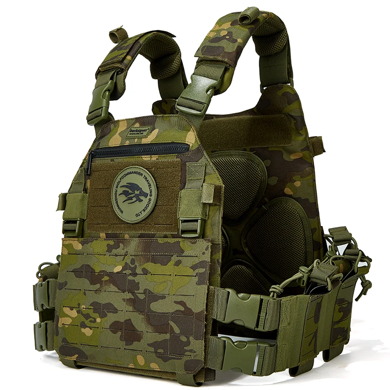 Wolfcommander Outdoor Oxford Military Combat Special Forces Molle Assaul Quick Released Buckle Tactical Vest Military