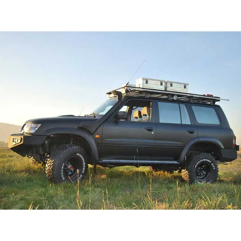 SNY61B 4x4 Car Accessories Factory Supply High Quality Durable Matte Black Snorkel for GU Patrol Wagon Y61