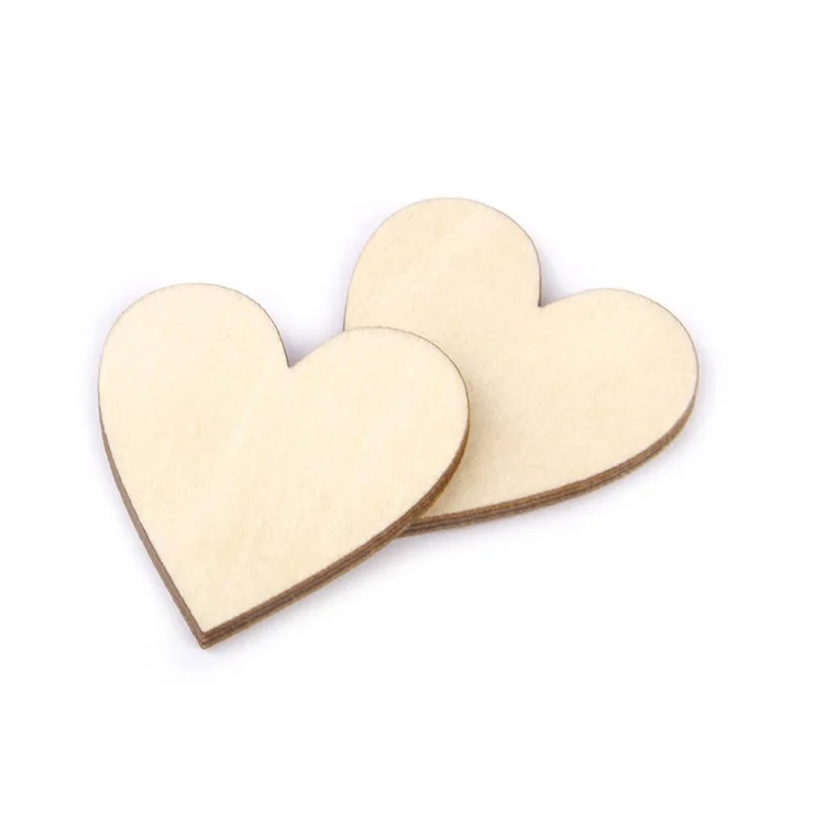 cheap plywood heart cutout valentine gift laser engraved wooden hearts